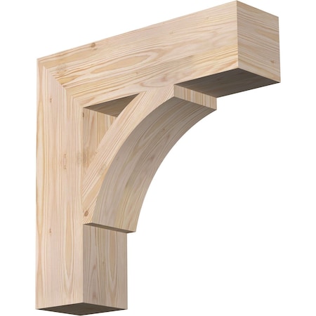 Ekena Millwork Thorton Block Smooth Bracket, Douglas Fir, 5 1/2"W x 22"D x 22"H BKT06X22X22THR05SDF